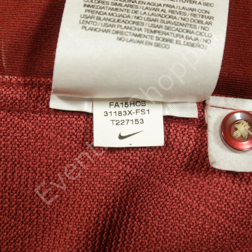 Nike Florida State Seminoles Polo Shirt Mens S Red Garnet Gold FSU Contrast - Picture 8 of 8